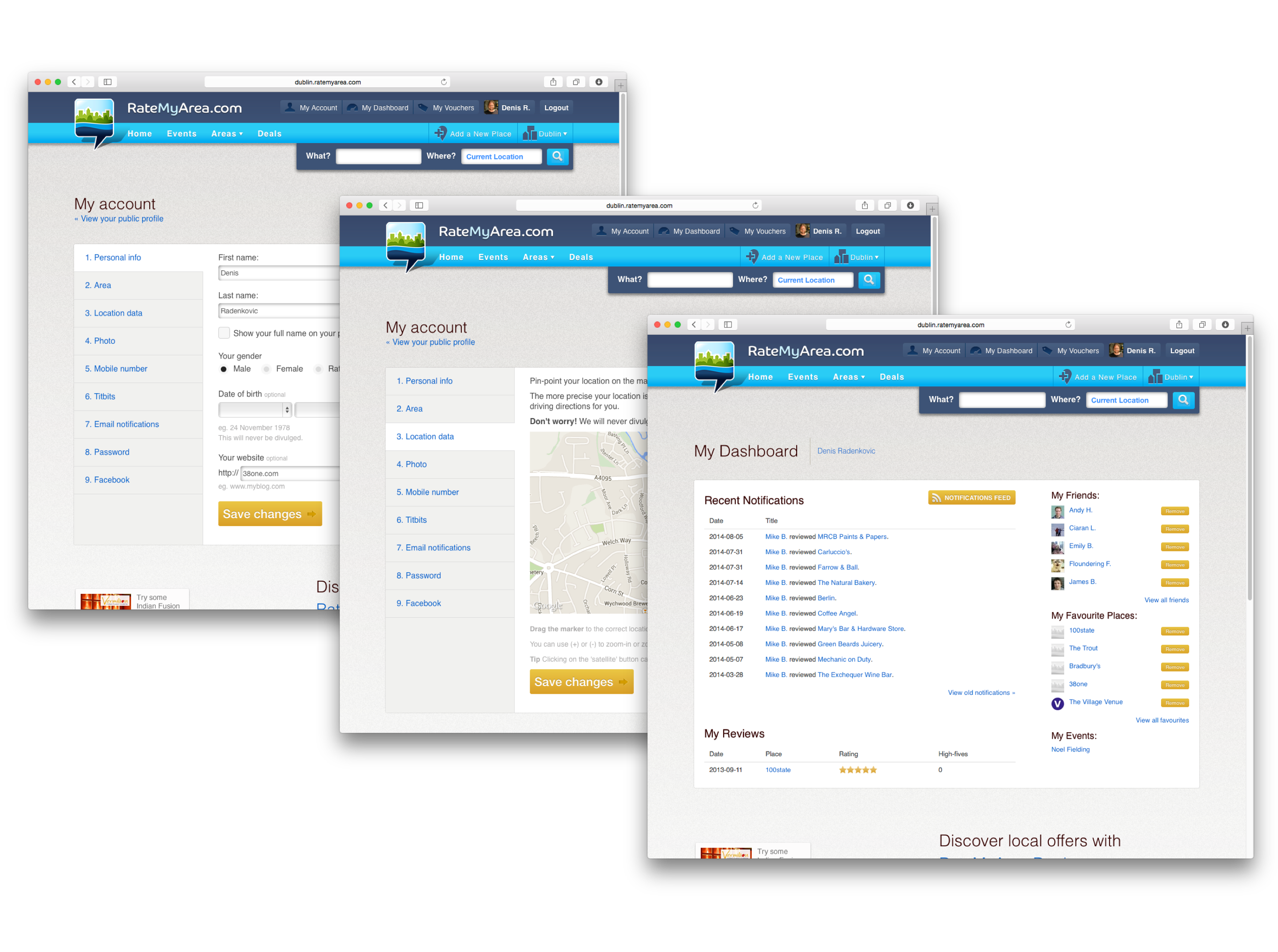 RateMyArea.com Website
