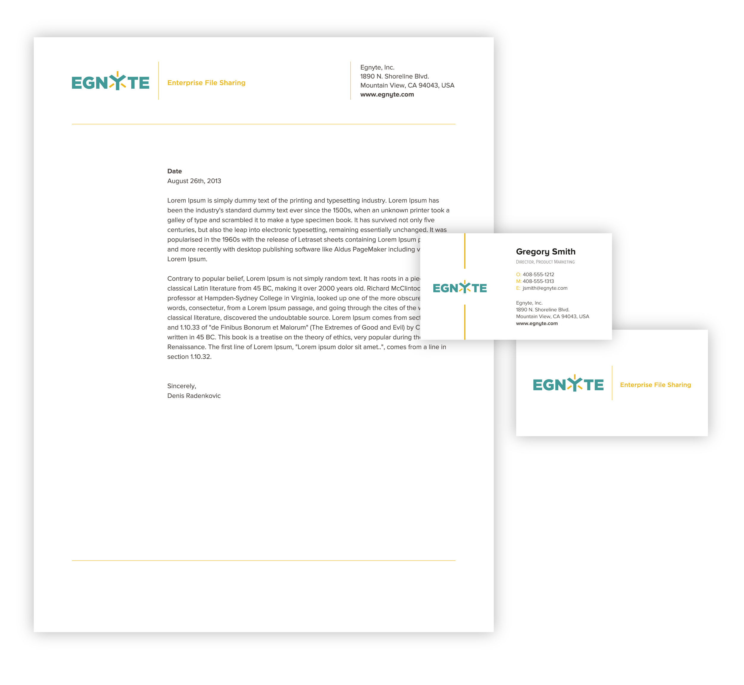 EGNYTE Stationery