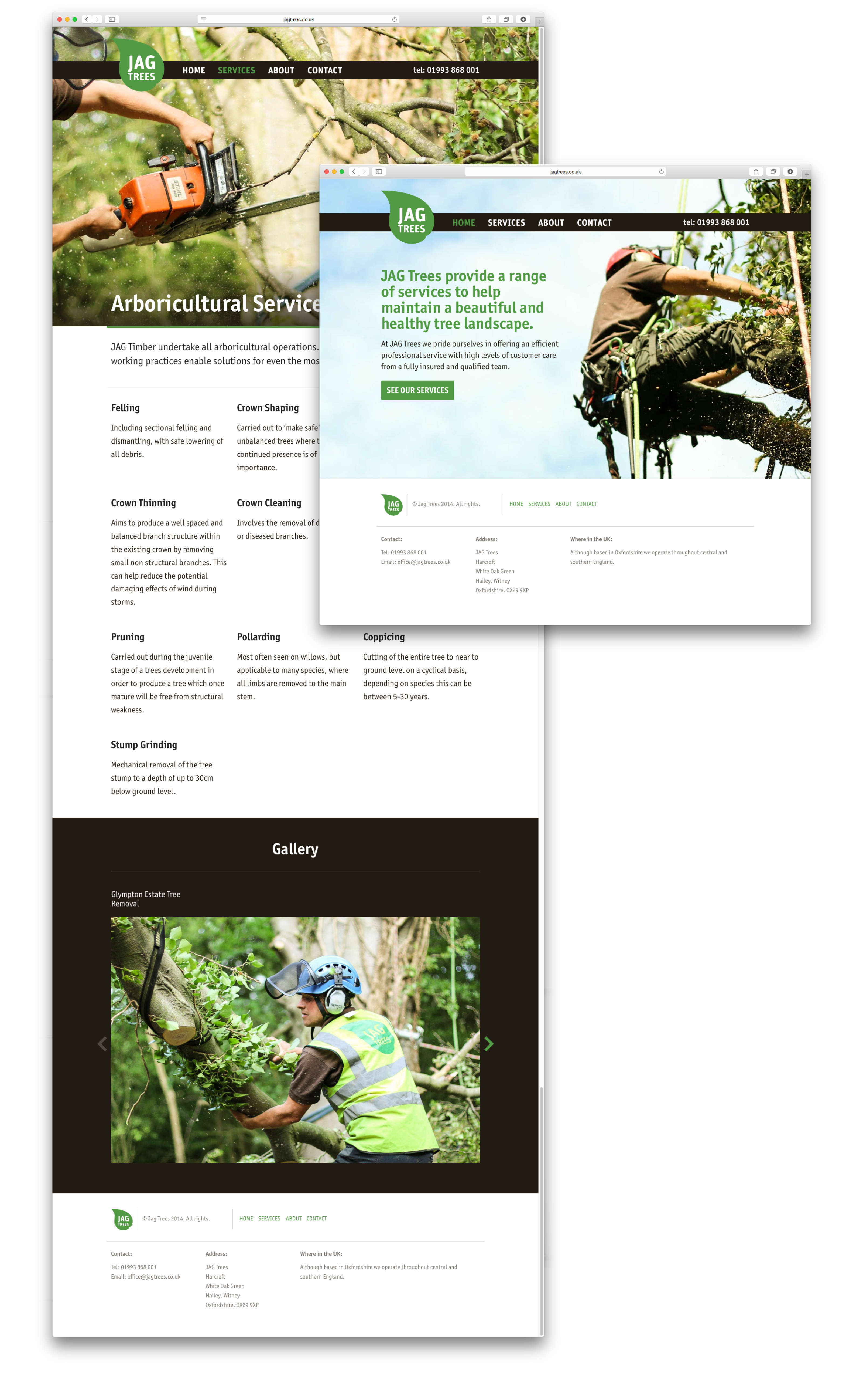 JAG Trees website