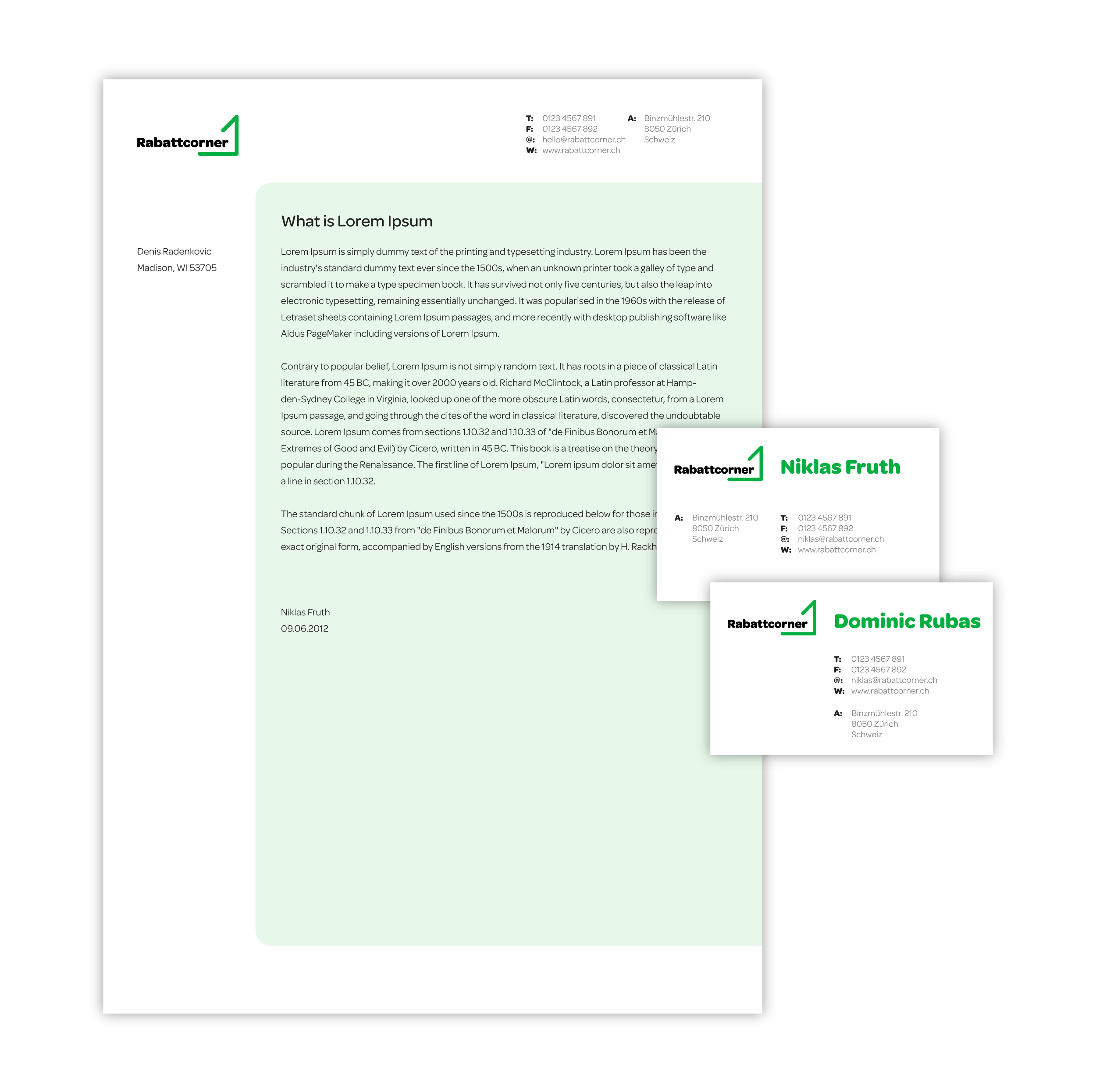 Rabattcorner.ch Stationery