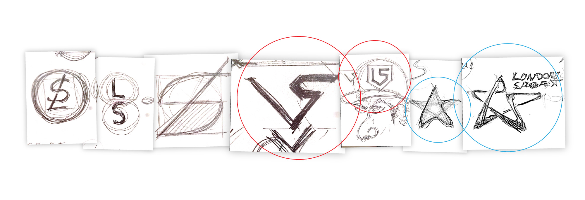 London Sport identity design early drafts