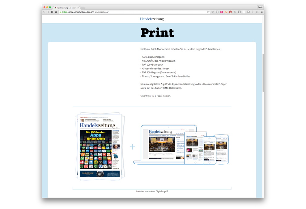 Axel Springer Subscription Pages