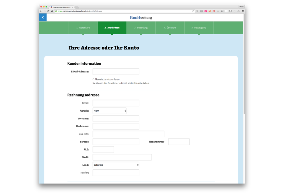Axel Springer Subscription Pages